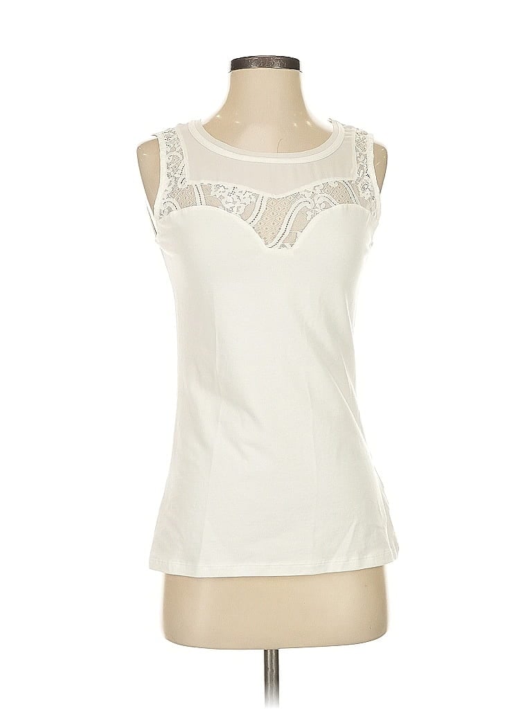 Pre-owned H&m Sleeveless Blouse In White