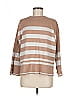 Elie Tahari Stripes Tan Pullover Sweater Size M - photo 1