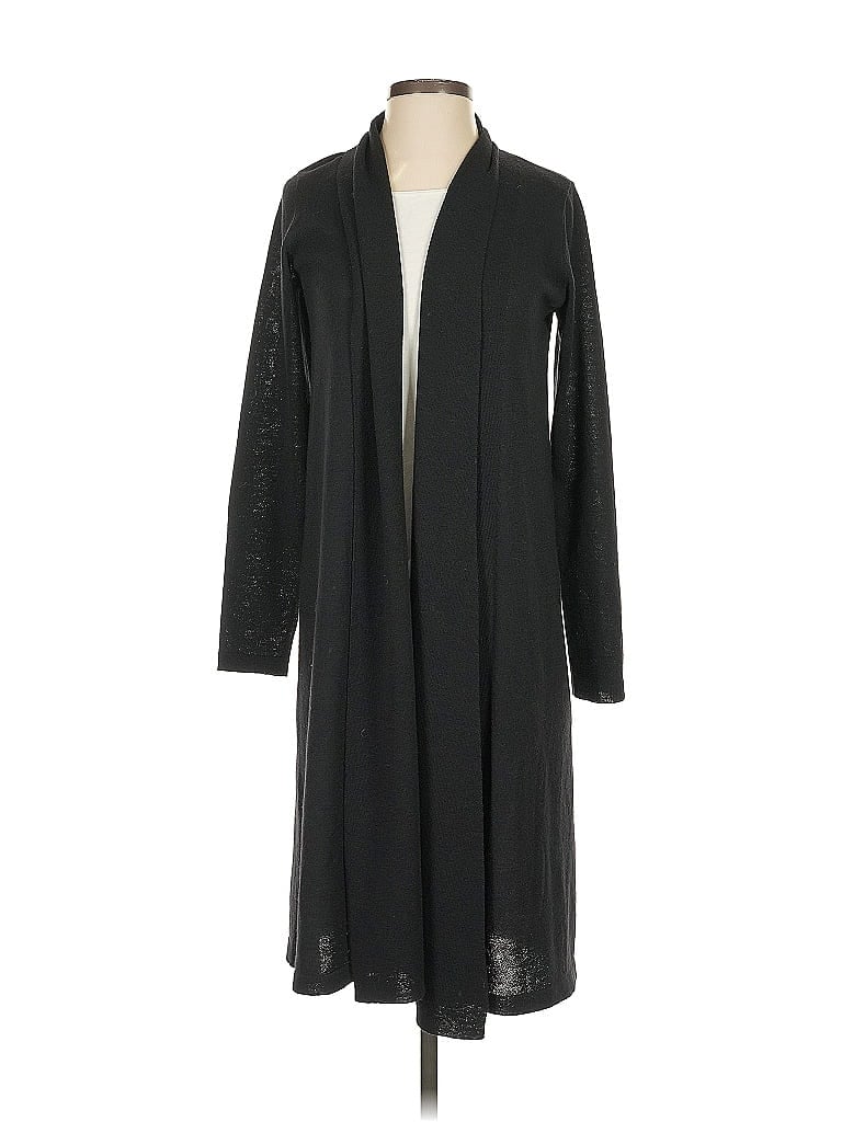 Pre-owned Eileen Fisher Cardigan Sweater In Black