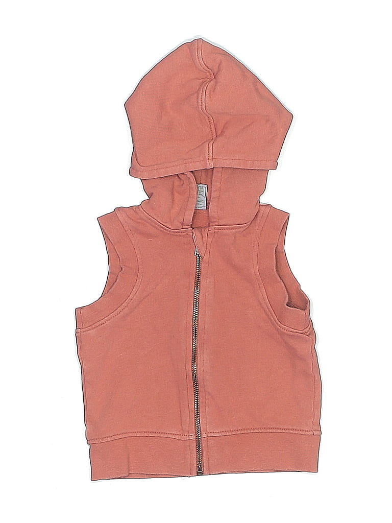 Kate Quinn Organics 100% Cotton Orange Zip Up Hoodie Size 6-12 mo - photo 1