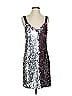 Tanya Taylor 100% Polyester Graphic Silver Cocktail Dress Size 2 - photo 1