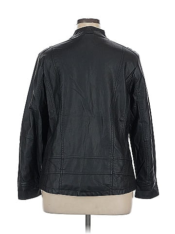 Christopher & Banks Faux Leather Jacket (view 2)