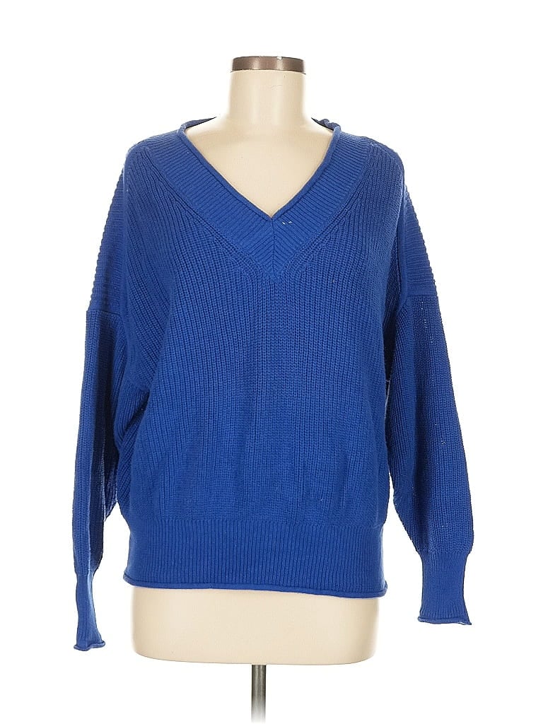 Pre-owned Mng Pullover Sweater In Blue