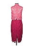 ML Monique Lhuillier 100% Polyester Pink Cocktail Dress Size 10 - photo 2