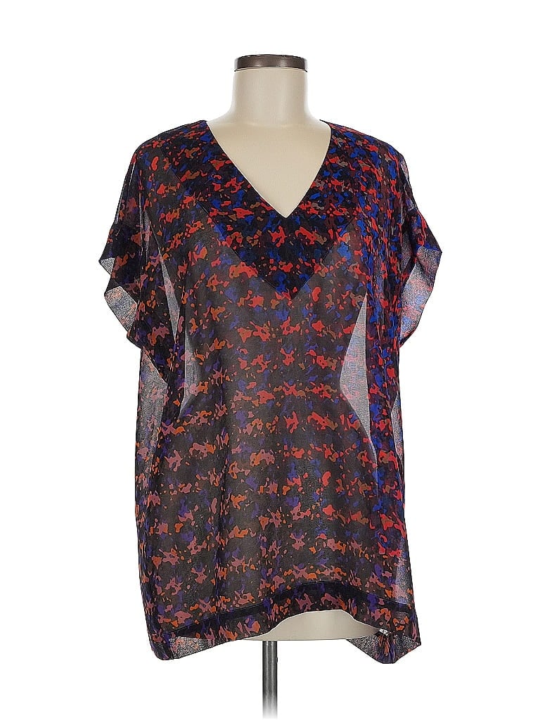 Pre-owned Cabi Short Sleeve Blouse In Blue