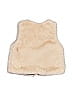 Zara Baby 100% Polyester Ivory Faux Fur Vest Size 6-9 mo - photo 2