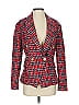 Alexia Admor Plaid Tweed Red Blazer Size 2 - photo 1