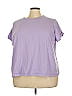 Woman Within 100% Cotton Purple Short Sleeve T-Shirt Size 26 (petite) - photo 1