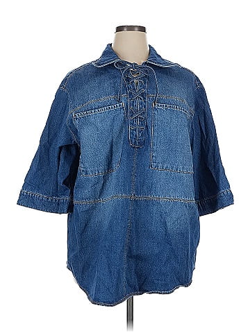 H&M 3/4 Sleeve Button-Down Shirt (view 1)