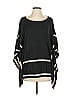 August Silk Stripes Black Poncho Size S - photo 1