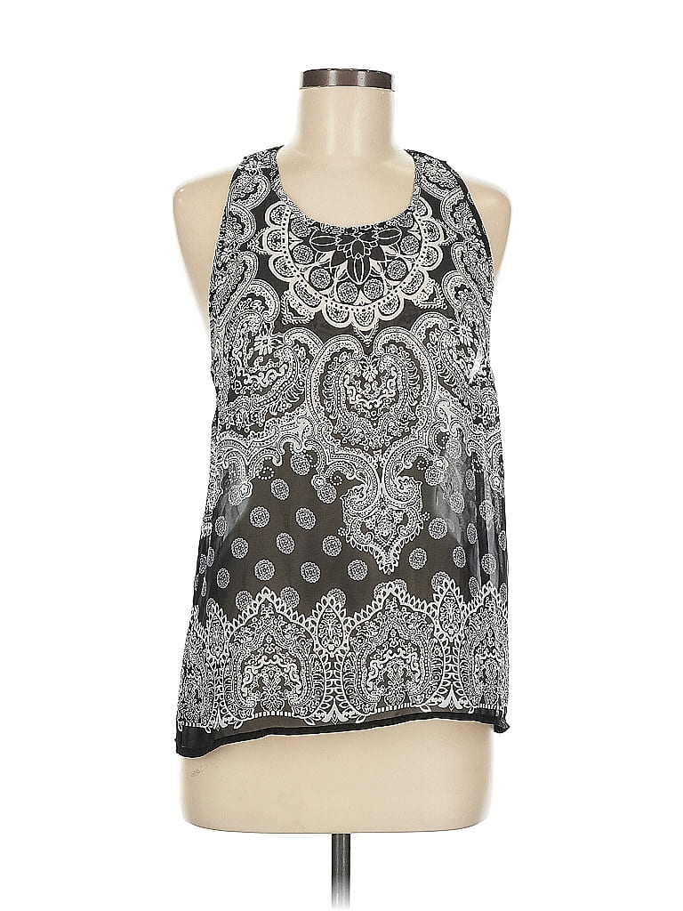Pre-owned Elodie Sleeveless Blouse In Silver