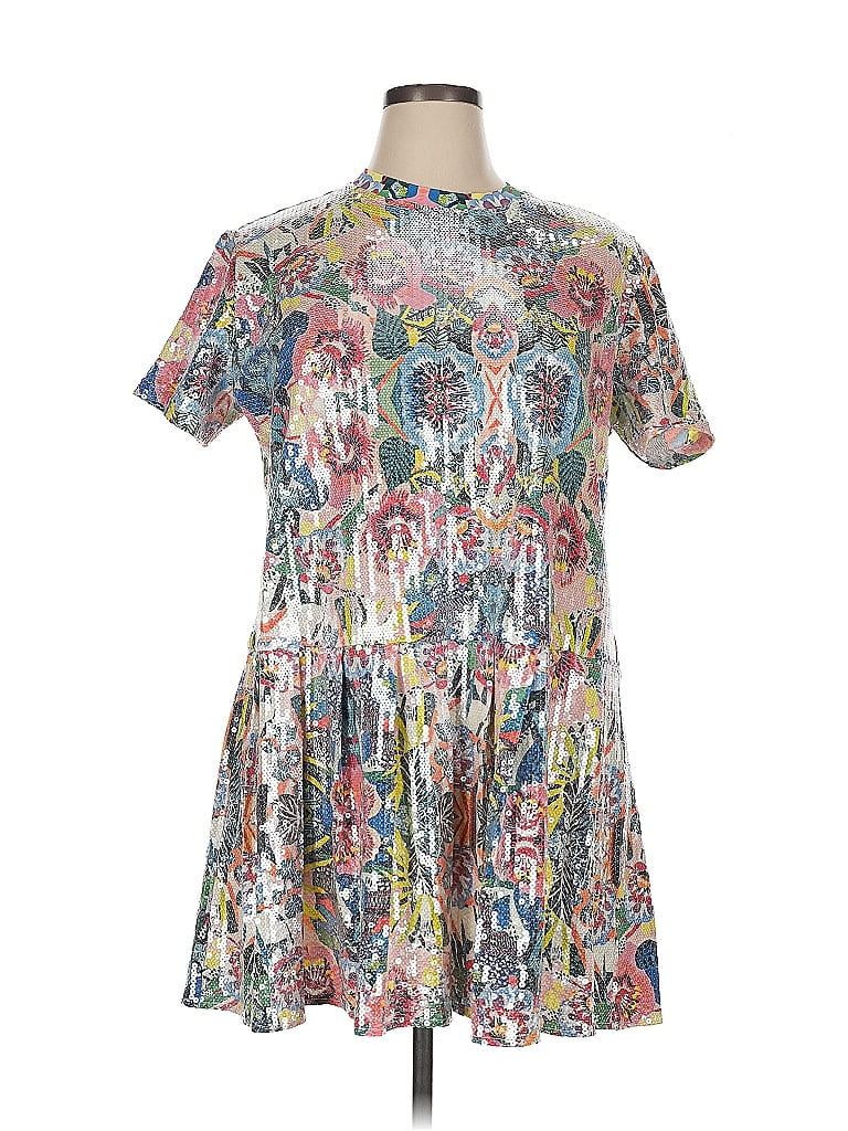 Johnny Was Print Gray Casual Dress Size XL - photo 1