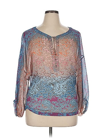 Diane von Furstenberg Long Sleeve Silk Top (view 1)