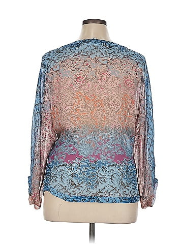 Diane von Furstenberg Long Sleeve Silk Top (view 2)