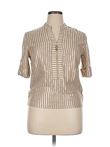 Anne Klein Short Sleeve Blouse (view 1)
