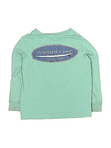 Vineyard Vines 100% Cotton Green Long Sleeve T-Shirt Size 2T