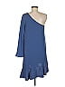 Everly 100% Polyester Solid Blue Cocktail Dress Size M - photo 2