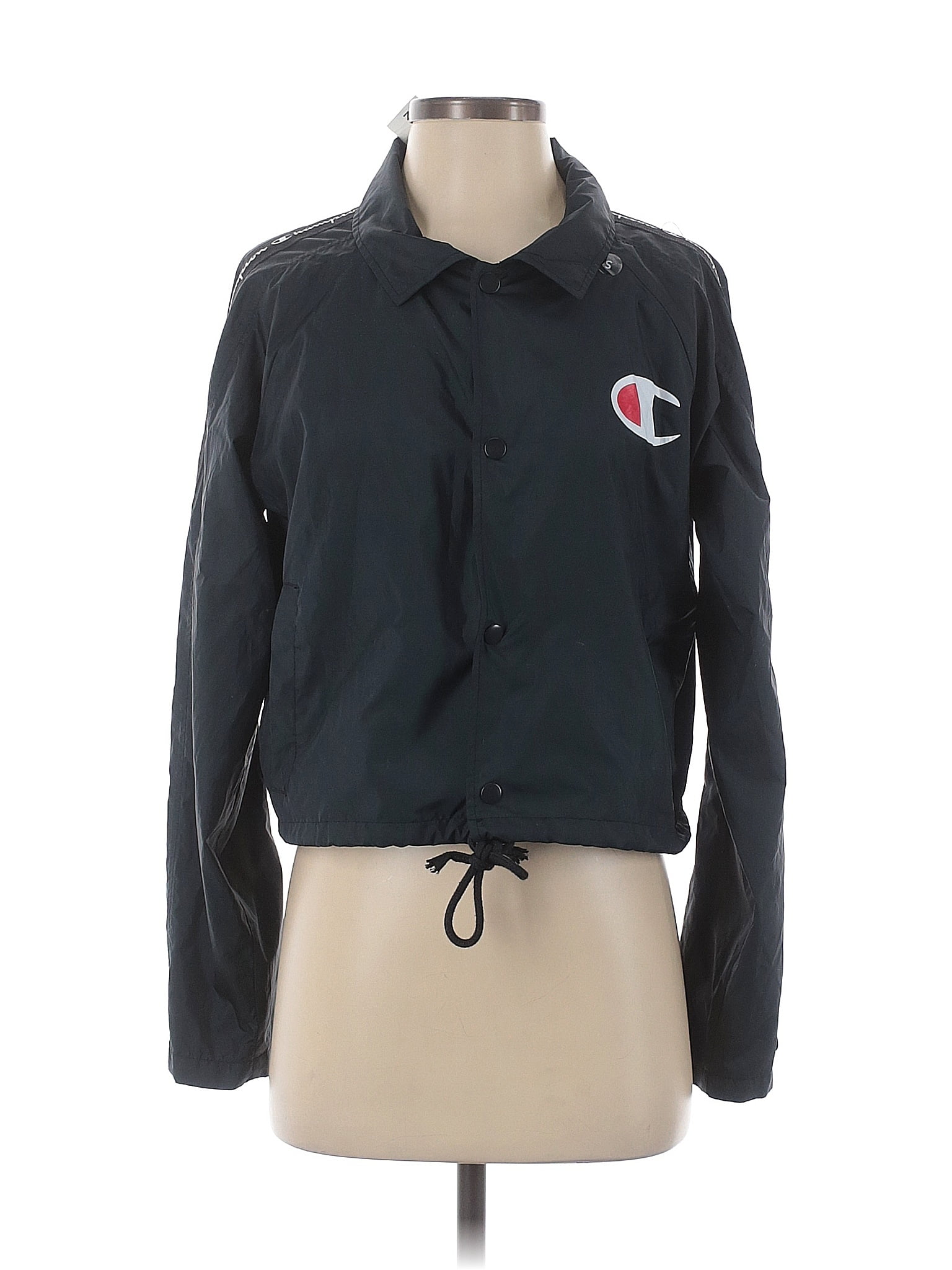 Champion 100% Nylon Black Jacket Size S