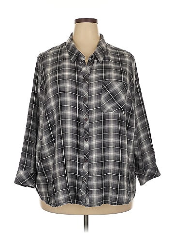 Catherines 3/4 Sleeve Button-Down Shirt (view 1)
