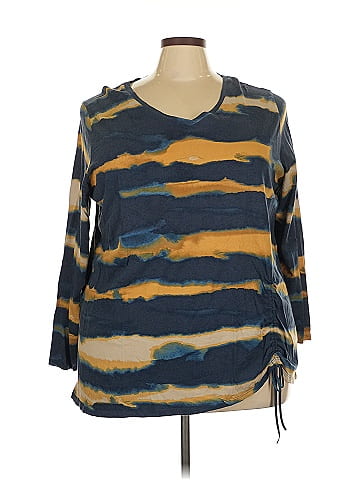 LOGO by Lori Goldstein 3/4 Sleeve Top (view 1)