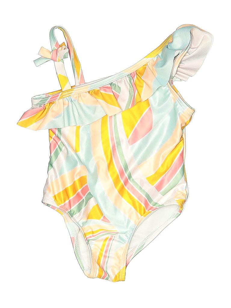 Wonder Nation Print Yellow One Piece Swimsuit Size 2T - photo 1