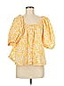 Sundry Yellow 3/4 Sleeve Blouse Size M - photo 1