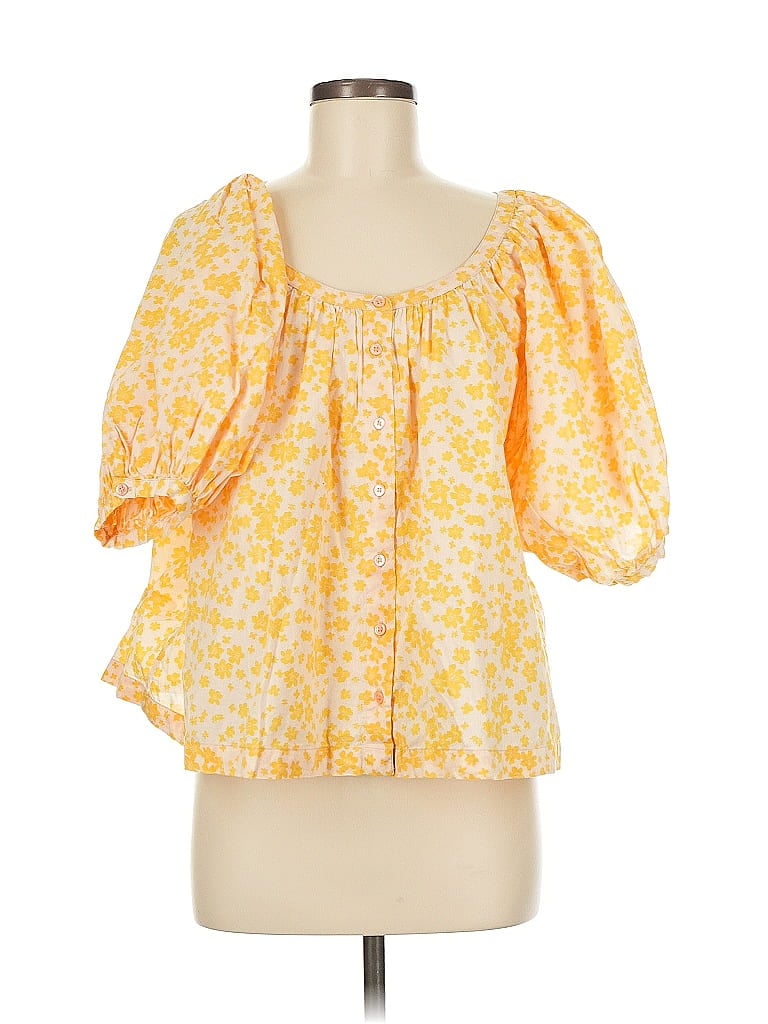 Sundry Yellow 3/4 Sleeve Blouse Size M - photo 1