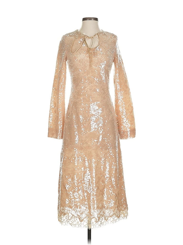Jonathan Simkhai 100% Nylon Gold Cocktail Dress Size 2 - photo 1