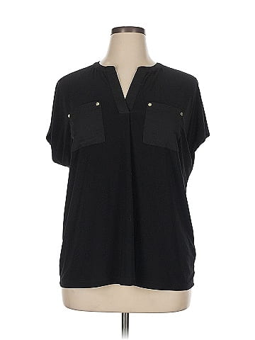 Anne Klein Short Sleeve Blouse (view 1)
