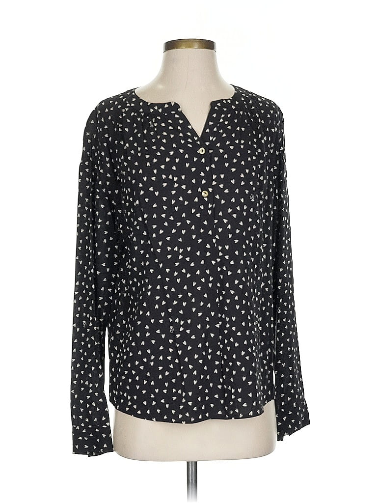 Pre-owned Juicy Couture Long Sleeve Blouse In Black