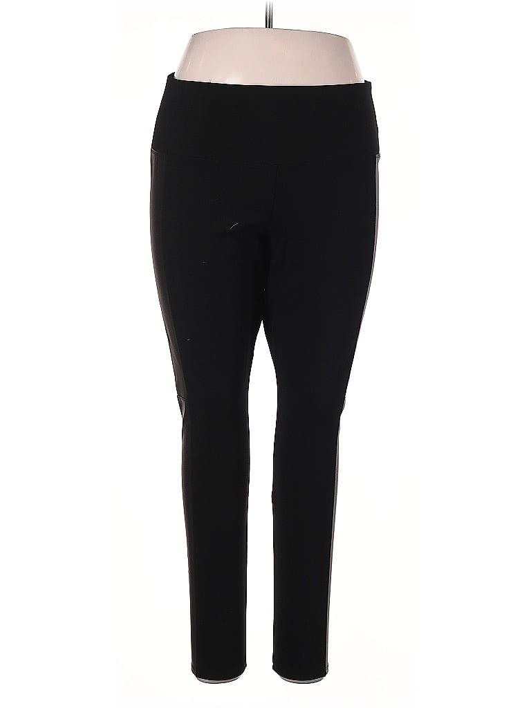 Lyssé Solid Black Active Pants Size 2X - photo 1