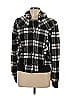 rue21 100% Polyester Plaid Black Cardigan Size L - photo 1