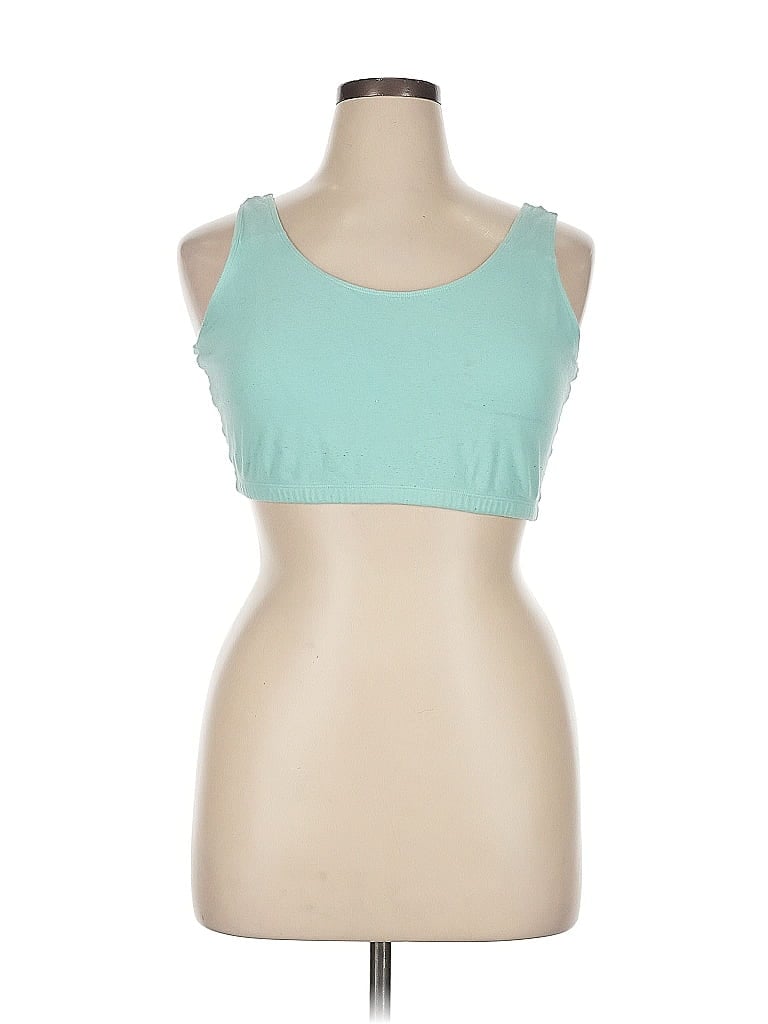 Pre-owned Unbranded Tank Top Green Strapless Neckline Tops