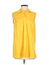Lafayette 148 New York Yellow Sleeveless Button-Down Shirt Size S - photo 1