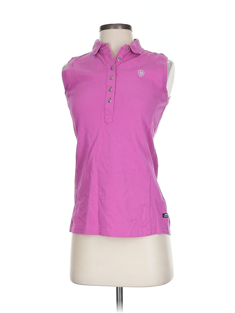 Ariat Pink Sleeveless Polo Size S - photo 1