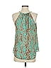Veronica M. 100% Polyester Teal Sleeveless Blouse Size XS - photo 2