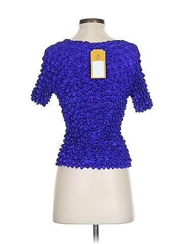 f.c Bold Blue Textured Top (view 2)