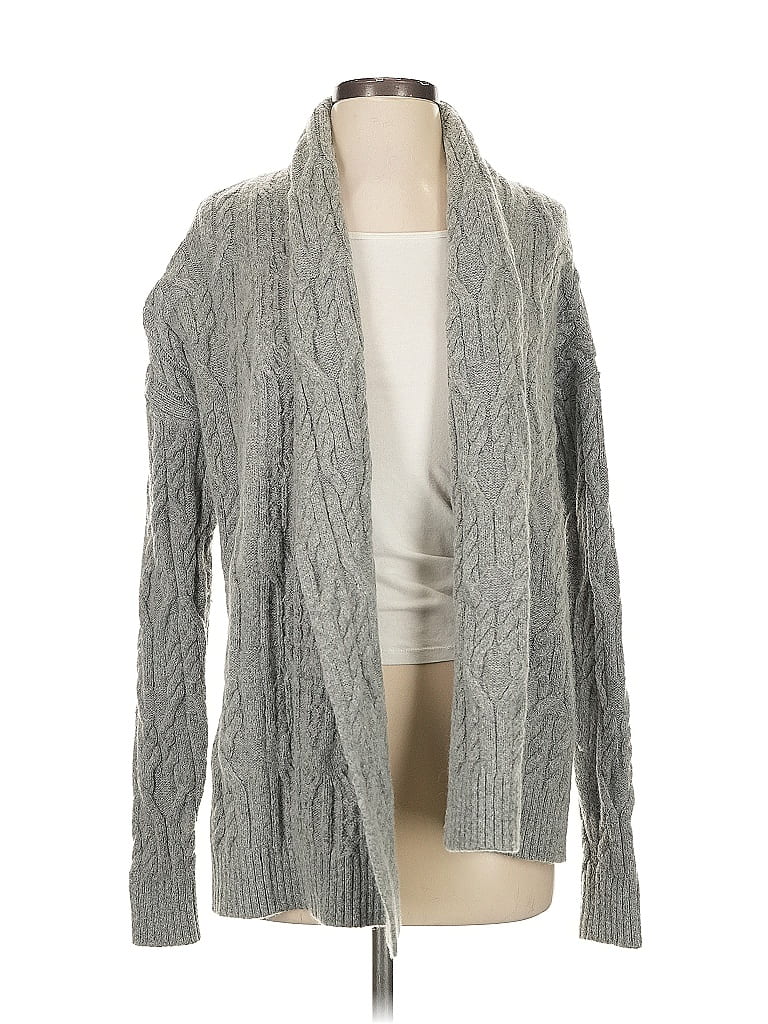 Pre-owned Ann Taylor Cardigan Sweater In Gray