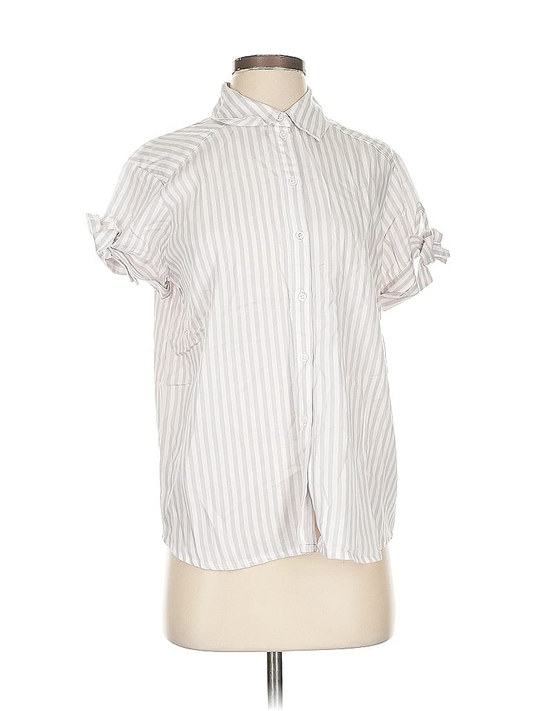 PAIGE Pre-owned Short Sleeve Blouse In Gray