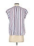 Joie Stripes Blue Purple Short Sleeve Blouse Size S - photo 2