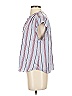 Joie Stripes Blue Purple Short Sleeve Blouse Size S - photo 5