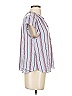 Joie Stripes Blue Purple Short Sleeve Blouse Size S - photo 4