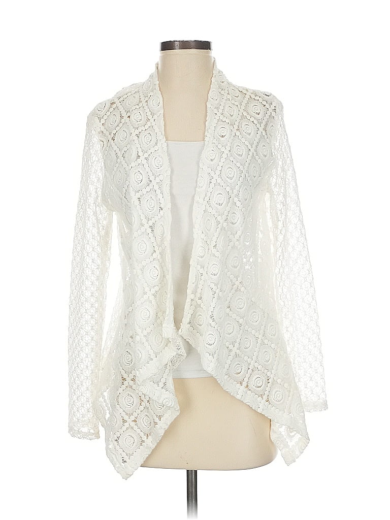 Alberto Makali 100% Cotton White Cardigan Size S - photo 1