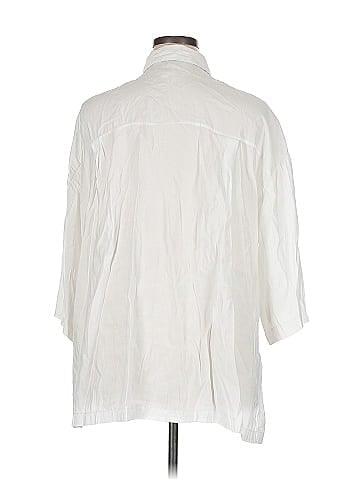 Zara 3/4 Sleeve Button-Down Shirt (view 2)