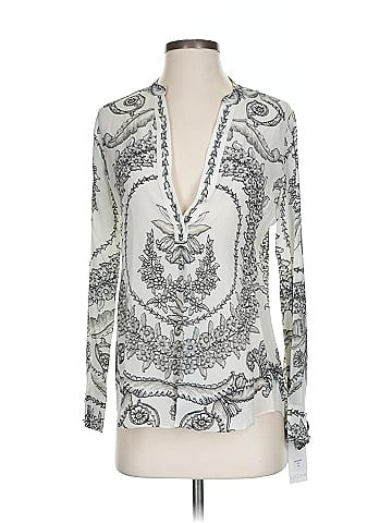 Hale Bob Long Sleeve Silk Top (view 1)