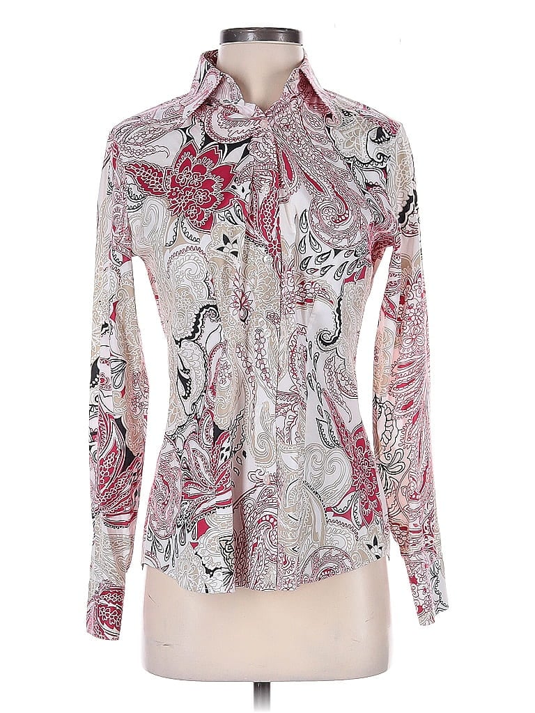 ETRO Paisley Pink Red Long Sleeve Blouse Size EU (IT) 42 / US 6 - photo 1