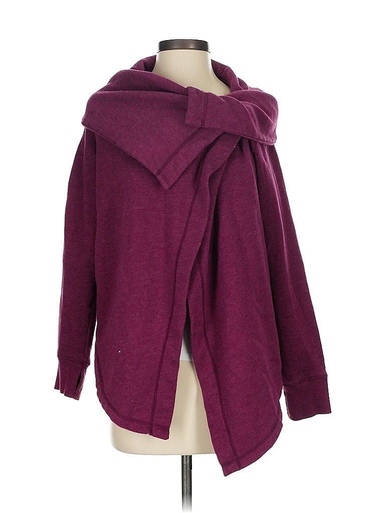 Pre-owned Z By Zella Cardigan Sweater In Burgundy