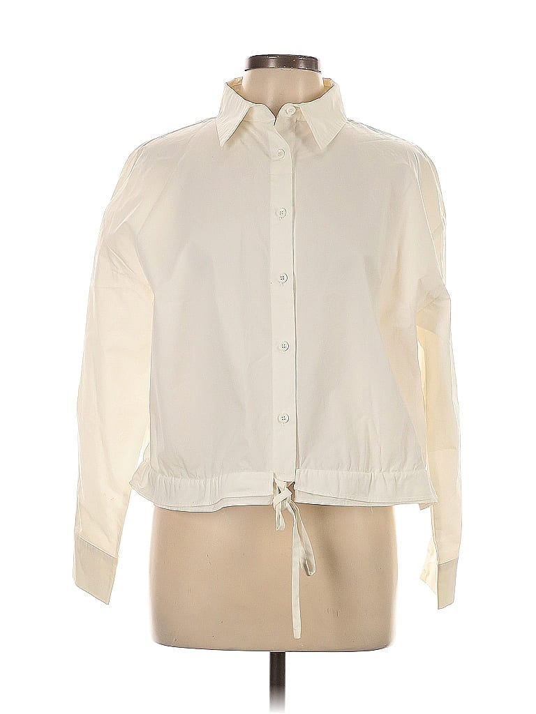 Gracia Ivory Long Sleeve Blouse Size L - photo 1