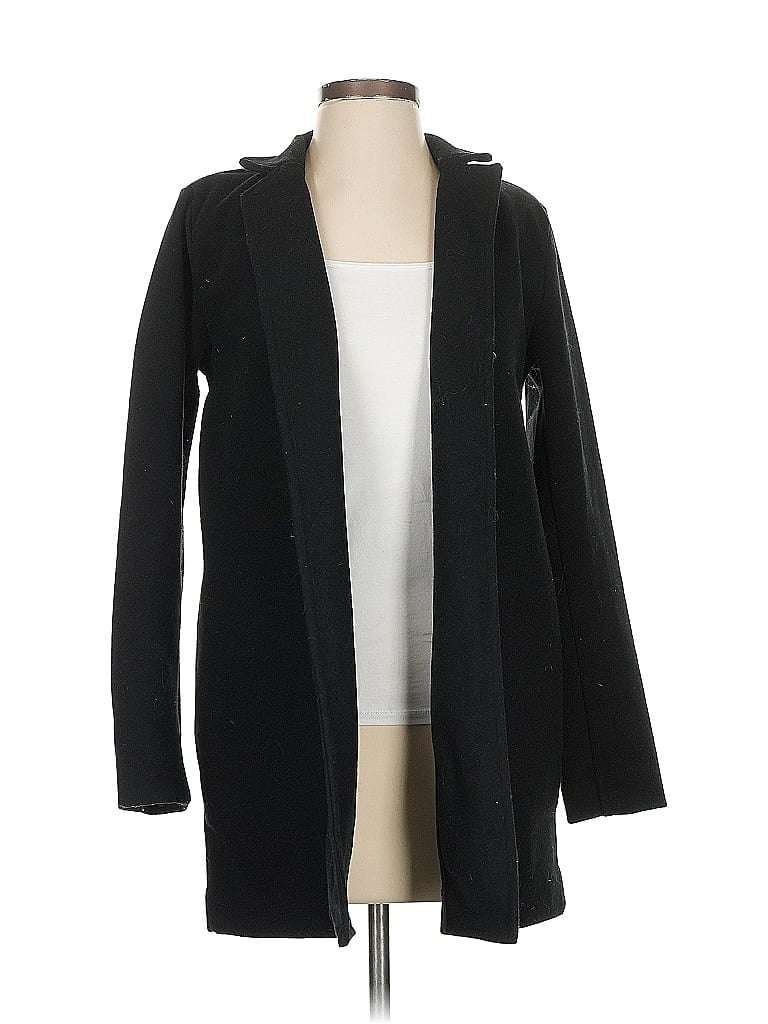 Pre-owned Banana Republic Factory Store Coat In Black