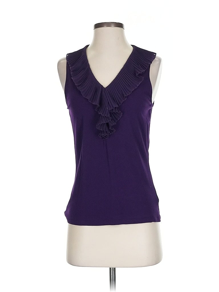 Pre-owned Chaps Sleeveless Blouse In Purple